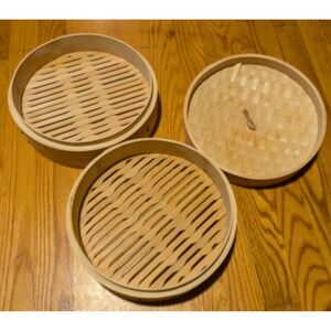 Bamboo Round‎ 2 Tier 10 In Steamer New
